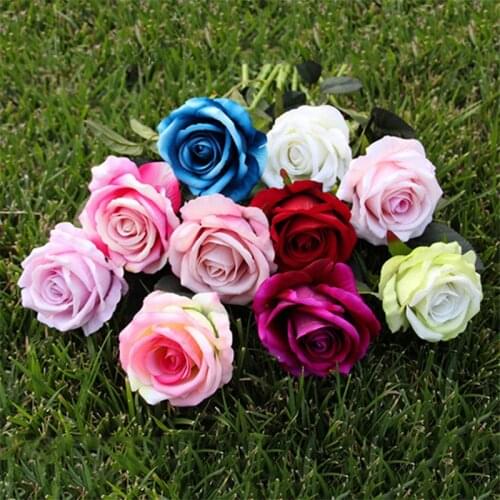 5pcs/set Artificial Roses Flowers Silk Fake Rose Flower Bouquet High Quality Wedding Home Decoration Rose Flower