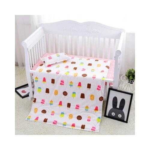 Promotion! 3PCS New Arrive baby crib bedding set,Nursery bedding Set Baby Bed Linen For Girls ,Duvet Cover/Sheet/Pillow Cover