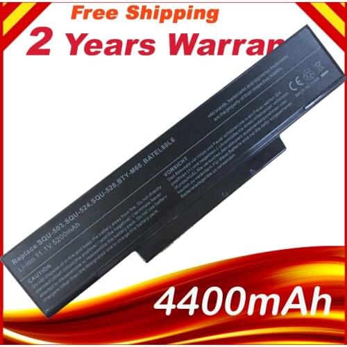 Laptop battery M740BAT-6 SQU-528 SQU-529 M660BAT-6 M660NBAT-6 BTY-M66 BTY-M68 SQU-524