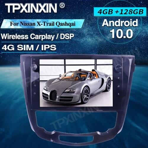 For Nissan X-Trail Qashqai 2013-2017 Car Radio 128G Car Multimedia Player Headunit Radio Car GPS Navigtion Wireless Carplay DSP