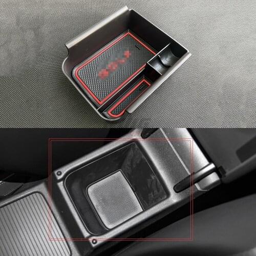 Car Armrest Box Central Storage Tray Holder Container Organizer Accessories For VW Golf 8 MK8 GTE GTD GTI R-line 2020-2021
