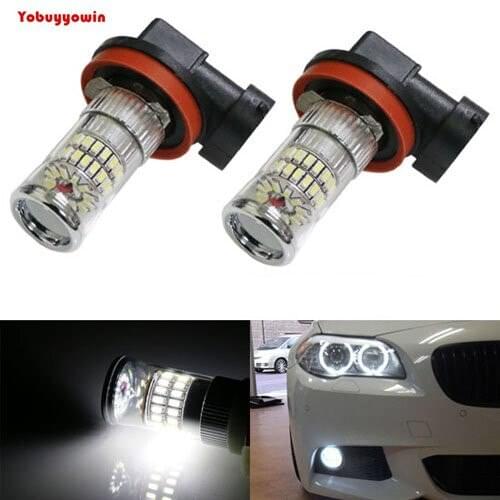 Free Shipping New Super Bright H11 H8 LED 48 3014 SMD foglight 80w Fog Daytime Light Lamp bulb DRL Reflector Mirror Design