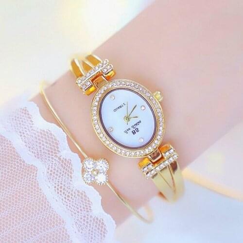 Fashion Casual Oval Ladies Watch Stainless Steel Quartz womens Wrist watches top brand reloj mujer Gold Watch Female Date Clock