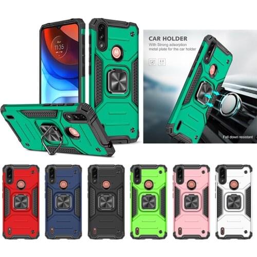Ring Armor Case For Motorola Moto G9 G8 Power Lite G7 G Fast Power Stylus E7 E6S Plus Play One Pro Hyper Action 2021 Fusion Case