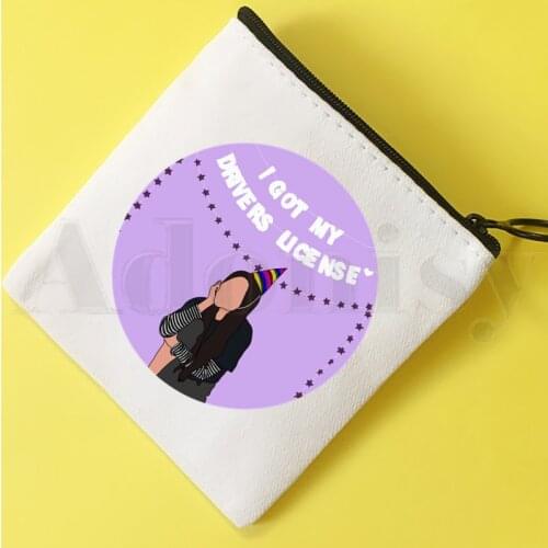 Olivia Rodrigo SOUR I Got My Drivers License Last Week Coin Purse Key Case Simple Small Cloth Bag New Creative Coin Purse