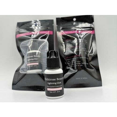 Chihirose beauty Fast Dry 0.1 Sec Glue Individual Eyelashe Extension Glue lightning glue 5g last over 9 weeks