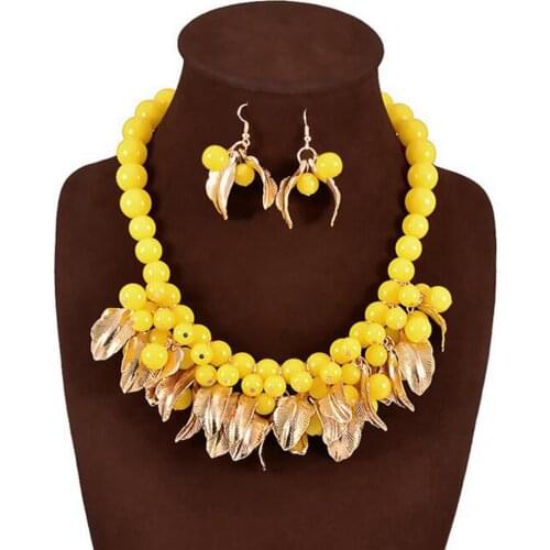 DiLiCa Vintage Jewelry Sets for Women Imitation Pearl Statement Necklaces Chokers Female Necklace Earrings Set Jewelry