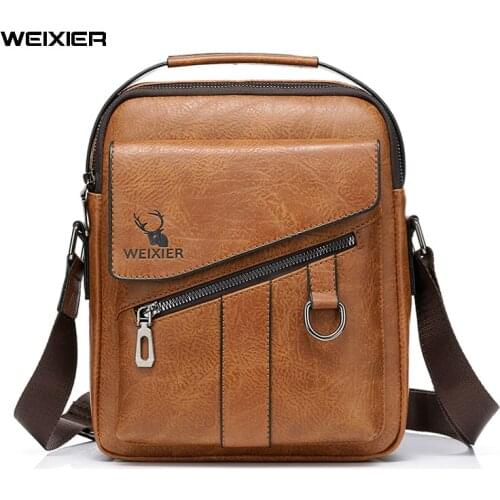 Mens Shoulder Bags men Crossbody Bag Quality PU Men Handbags Capacity Soft PU Leather Bag For Man Messenger Bags Tote Bags