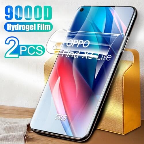 For oppo find x3 lite 2pcs film for oppo find x3 pro reno 5 pro plus full screen protector hydrogel film on find x3 pr Not Glass