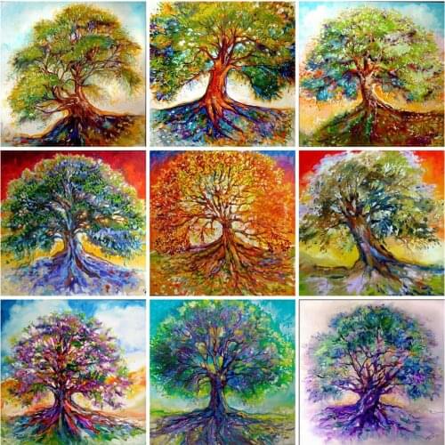 EverShine 5D Diamond Painting Full Square Tree Diamond Embroidery Sale Mosaic Rhinestones Art Handwork Hobby Gift Wall Decor