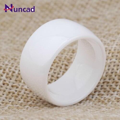 European and American New Hot Sell Fashion Simple Hand Ornaments Womens High Grade Ring Blue White Ceramic Ring