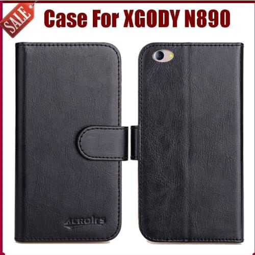 Hot Sale! XGODY N890 Case High Quality 6 Colors Flip Leather Exclusive Protective Cover For XGODY N890 Phone Case