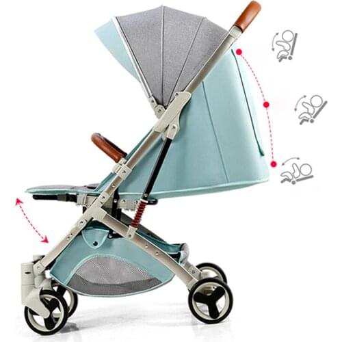 Gold Frame Lightweight Stroller Summer Travel Baby Stroller Portable Fold Shock Boarding Stroller Many Colors