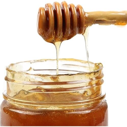 Mini Wooden Honey Spoon Honey Wooden Stir Bar for Honey Jar Supplies Eco-Friendly Long Handle Mixing Stick Dessert Tools