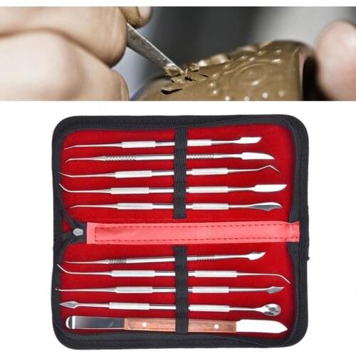 10pcs Wax Knife Kit Carvers Metal Clay Sculpture Blade Pottery Metal Carving Modeling Tool for DIY Jeweler Jewelry Making Tool