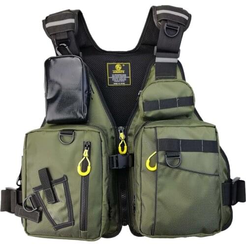 Fishing Floating Vest Adjustable Multi-Pocket Vest Boating Foam