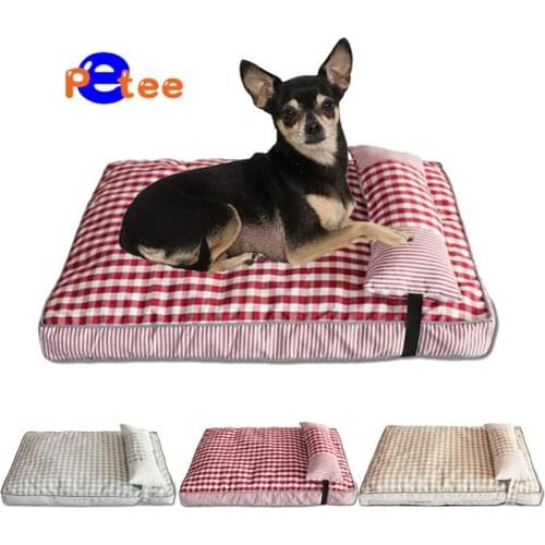 Lattice Pet Bed Soft Small Medium Dog Soft Pet Nest For Dogs Washable House Lounger Bench All Seasons Cat Puppy Kennel Mat