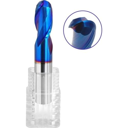 HRC65 2 Flute Ball Nose End Mills 1MM - 12MM 3MM 4MM 5MM 6MM 8MM tungsten steel ball end mills cutting CNC alloy milling cutter