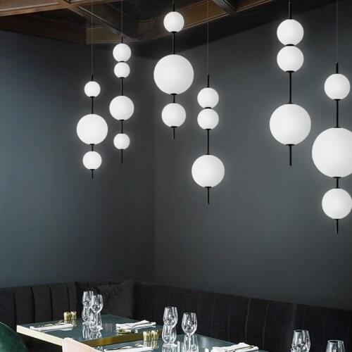 Modern LED Glass Pendant Lights for Restaurant Home Decoration Lamp Bar Living Room Bedroom Hanging Lamp Lighting Fixtures