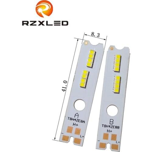 4pcs/lot LED 2016SMD 80W Double Lamp Far And Near Light Headlight Board For ZES LUMILEDS lighting 41*8.3*1MM