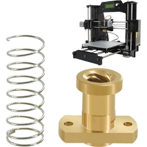 T8 Anti Backlash Nut Elimination Brass Nuts for Upgrade Ender 3 CR-10 / Tornado/Clone 8mm 3D Printer Accessory