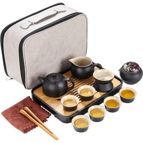 Modern Gift Tea Set Simple Tea Ceremony Office Portable Teapot Kungfu Tea Set Household Travel Canecas Household Products DG50TC
