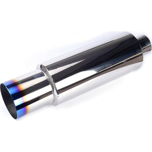 SPEEDWOW Universal 2.5" inlet To 4" outlet Stainless Steel Exhaust Pipe Racing Muffler Tip Car Exhaust Pipe