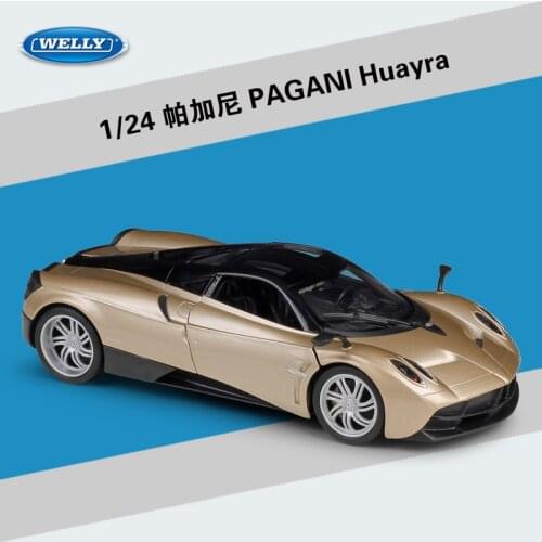WELLY 1:24 Scale Diecast Metal Model Car Toys Alloy Sports Car Vehicles For PAGANI Huayra For Children Gifts Collection with Box
