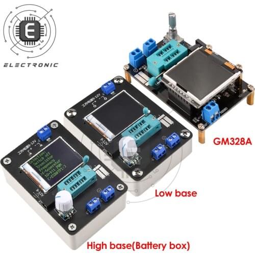 LCD GM328A Transistor Tester Resistance Meter Inductance Meter Capacitance Meter ESR Meter English/Russian Upgrade Version