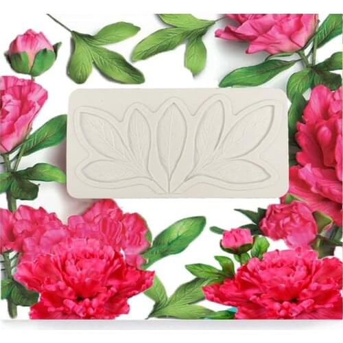 1pc FFlower Pro Peony Leaves fondant Silicone mold cake decorating tools chocolate gumpaste mold
