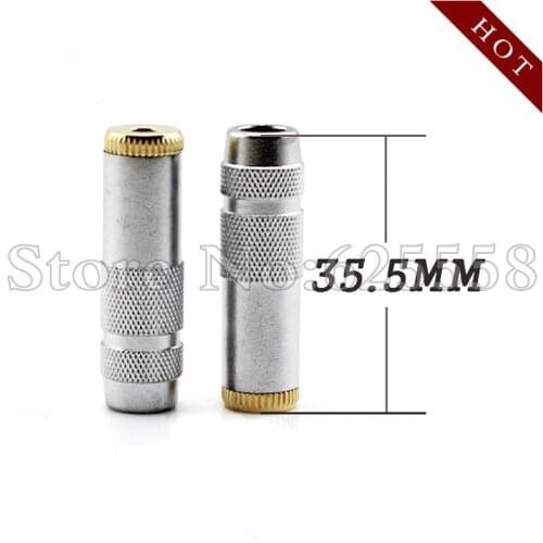 10X style Gold Plated 3.5mm female Plug Connector Stereo Audio Male Female Plug Jack Connectors solder silver