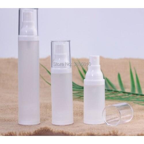 15ml 30ml 50ml Airless spray Bottle Frosted Vacuum Pump Lotion Refillable Bottles Used for Cosmetic Container F890