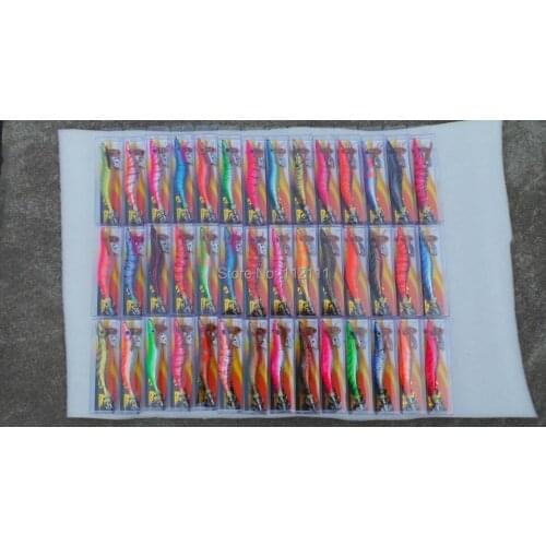 15pcs 3.5# squid jigs (21g 13.5cm ).lasercolour, goodpacked
