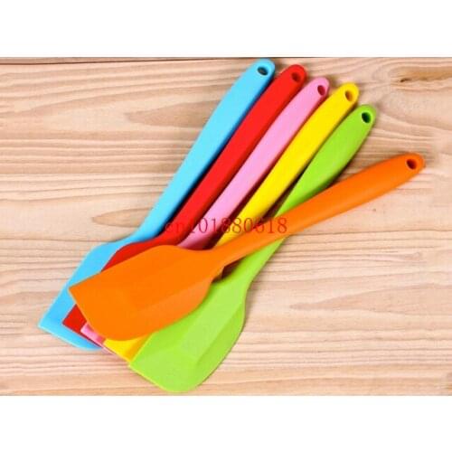 300pcs/lot Free Shipping Hot Sale Cake Cream Butter Spatula Mixing Batter Scraper Brush Silicone Baking Tool