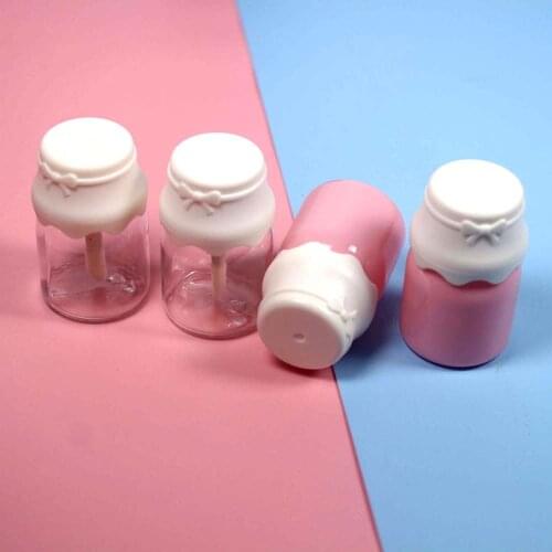 50pcs Large Capacity Transparent Pink Yogurt Jar Lipgloss Tube Cosmetic Cute Honey Jar Lip Gloss Bottle Container