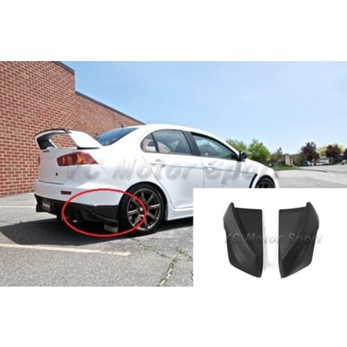Car Accessories FRP Fiber Glass Rs Style Rear Bumper Caps Corner Attachment Fit For 2008-2010 Evolution X EVO X EVO 10 Spats