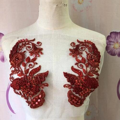 Fast ship one pair good quality Mia014#3 color indian silk beads luxury accessory for wedding bridal /fashion designer