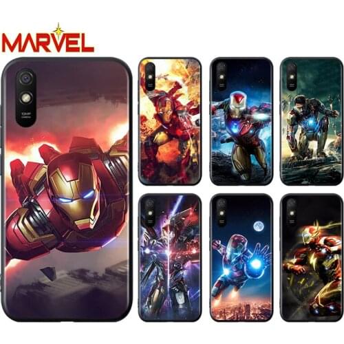 Iron Man Marvel hero for Xiaomi Redmi 10X Pro 9C 9A 9T 9 GO K40 K30 Ultra K20 8 7 S2 6 5 4X Pro Soft Black Phone Case