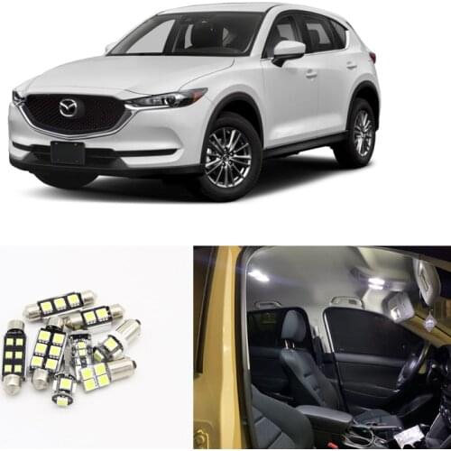For Mazda CX-5 CX5 2013 2014 2015 2016 2017 2018 2019 9PCs Canbus White Led Car Interior Package Light Kits Trunk Vanity Mirror