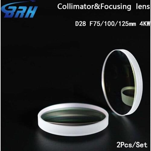 BRH Fiber laser focusing lens/collimator lens D28 F75/100/125/F150mm for Raytools BT210 BT230 laser cutting head Bodor Laser