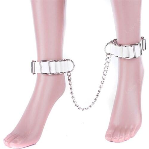 PU Leather Leg Cuffs Adult Games Cosplay Sex Slave Fetish Bondage Restraints Crazy Sex Game Ankle Cuffs Bdsm Sex Toy for Couples