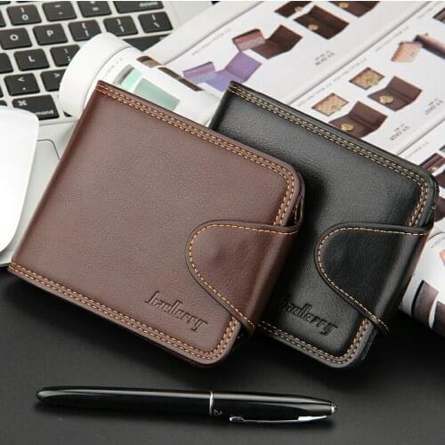 Small Men Wallets Credit Card Holders Zipper Luxury Brand Famous Handmade Leather Men Wallet Coin Pocket Male Purse Clutch Black