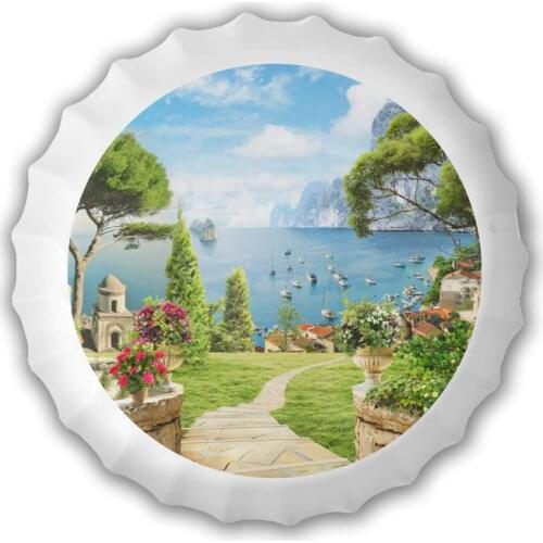 Bottle Caps Metal Tin Signs Cafe Beer Bar Decoration Plat Garden Vintage Retro Style Beer Cap Wall Decor Diameter