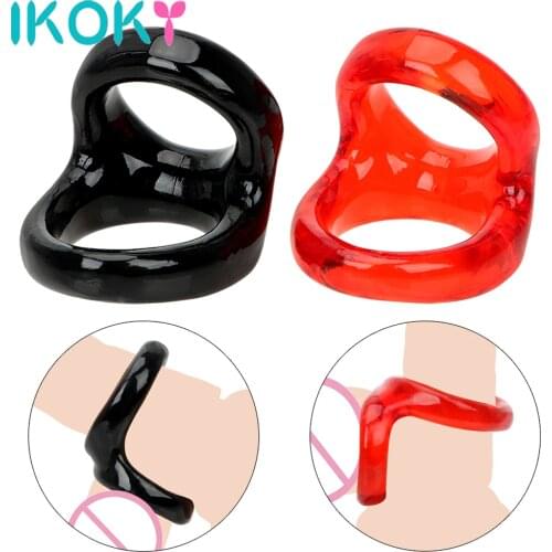 IKOKY Male Chastity Device Penis Rings Delay Ejaculation Cock Rings Adult Games Sex Toys for Men Erotic Adult Sex Products