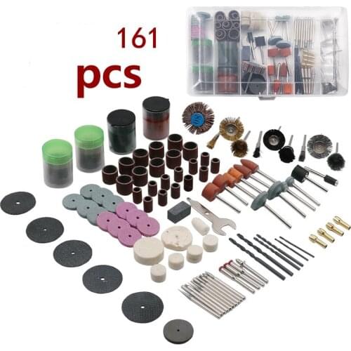 NOVFIX 161Pcs Bit Set Mini Drill Rotary Tool Fit Dremel Grinding Accessories Shank Grinding Polishing For Rotary Machine