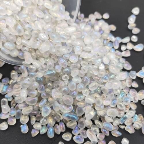 Natural Crystal Gray Labradorite Moonstone Gravel Rock Quartz Raw Natural Stones and Minerals