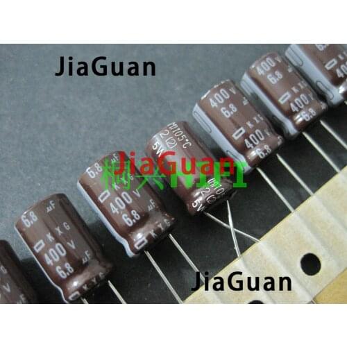 20pcs NEW NIPPON KXG 400V6.8UF 10x16MM NCC 400v 6.8uf electrolytic Capacitor 6.8UF 400V CHEMI-CON 6.8uf/400v