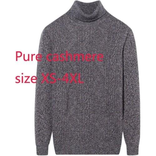 New Arrival Fashion High Quality Thickened Warm Pure Cashmere Casual Pullover Men Autumn Winter Sweater Plus Size XS-2XL 3XL 4XL