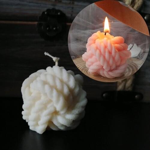 New 3D Silicone Woolen Candle Molds Korean Candle Mold Woolen Ball Design DIY Handmade Aroma Candles Soap Making Home Decoration