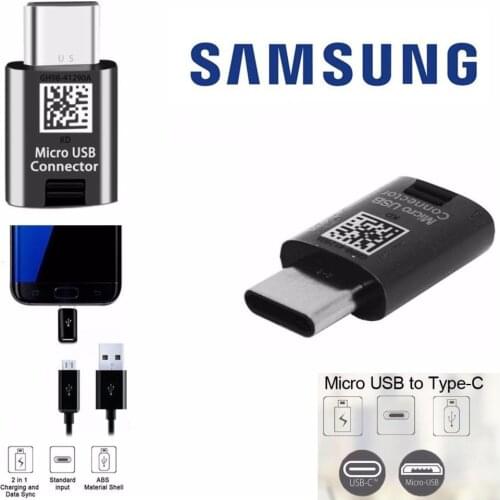 Original Samsung Micro USB To Type C Connector Adapter for Galaxy S20 S10 S8 S9+ NOTE 10 9 8 A7 A9 Jack Adapter Flash Drive